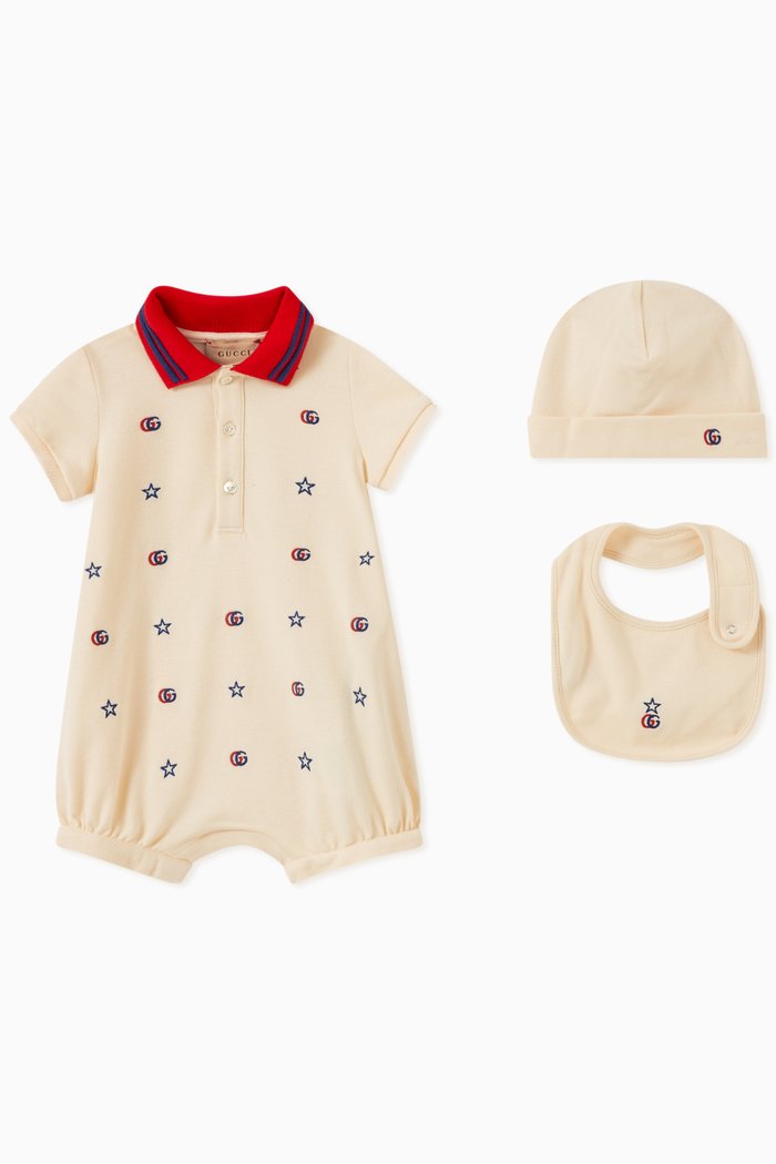 

GG Stars Baby Gift Set in Cotton Piquet, Neutral