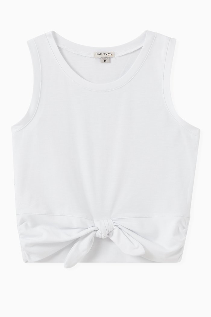 

Knot Tank Top in Soft Jersey, White