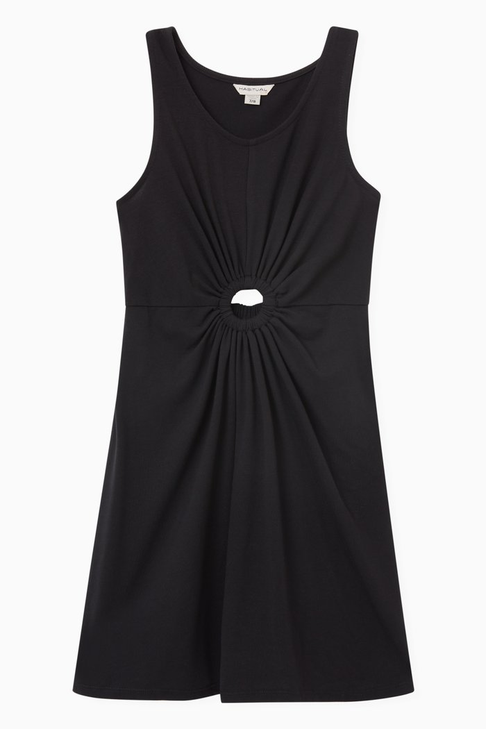 

Drapped Dress in Jersey Knit, Black