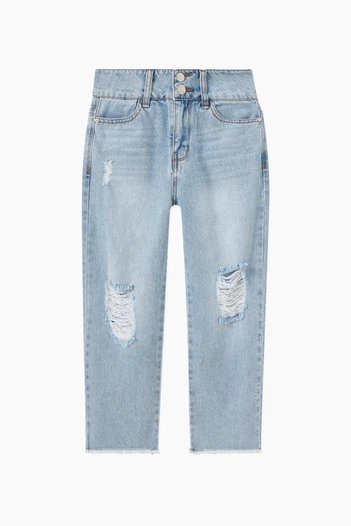 

High-rise Denim Jeans in Cotton Blend, Blue