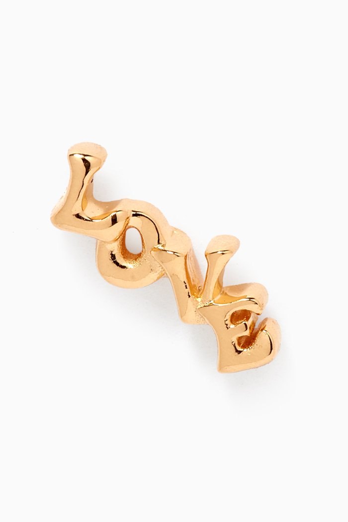 

Love Single Stud Earring in 18kt Gold-plated Vermeil