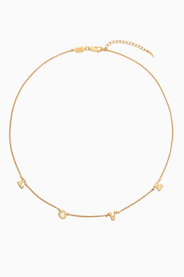 

Share The Love Charm Choker in 18kt Gold-plated Vermeil