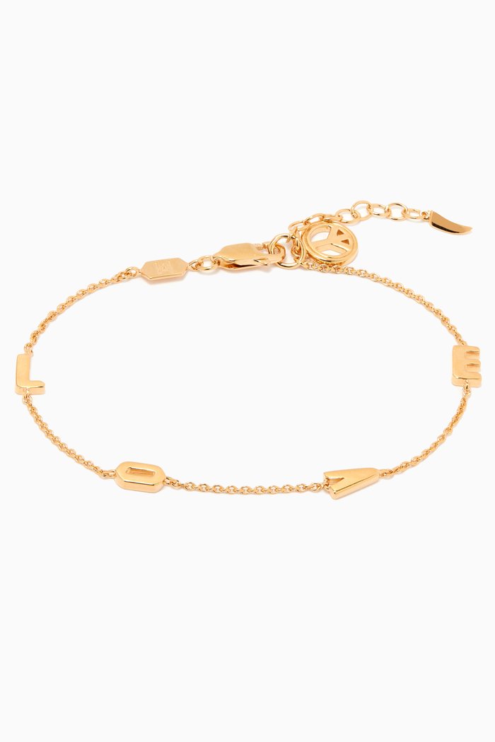 

Love Charm Bracelet in 18kt Gold-plated Vermeil