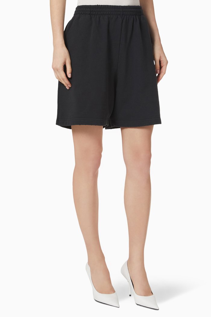 

Logo Sweatshorts in Cotton Jersey, Black