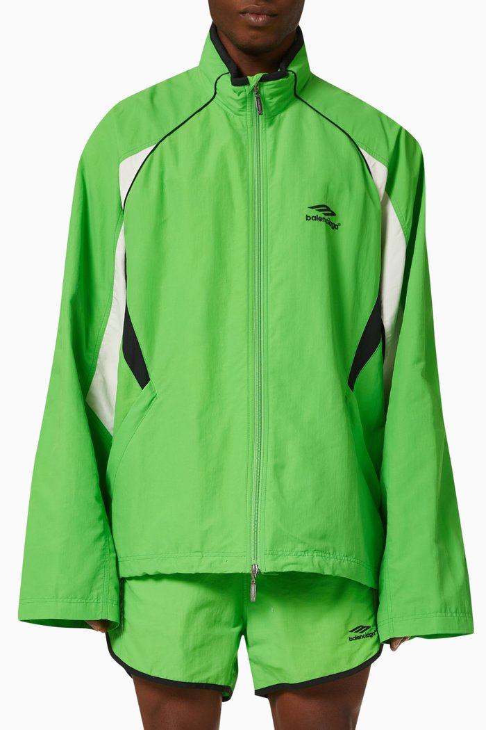 

3B Sports Icon Waterproof Tracksuit Jacket in Nylon, Green