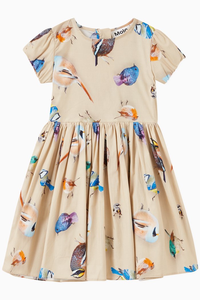 

Cyrilli Printed Dress in Organic Cotton, Neutral