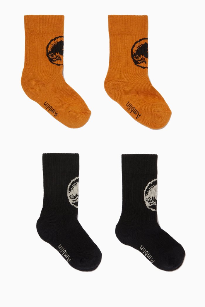 

2-Pack Jurassic World Norman Socks, Orange