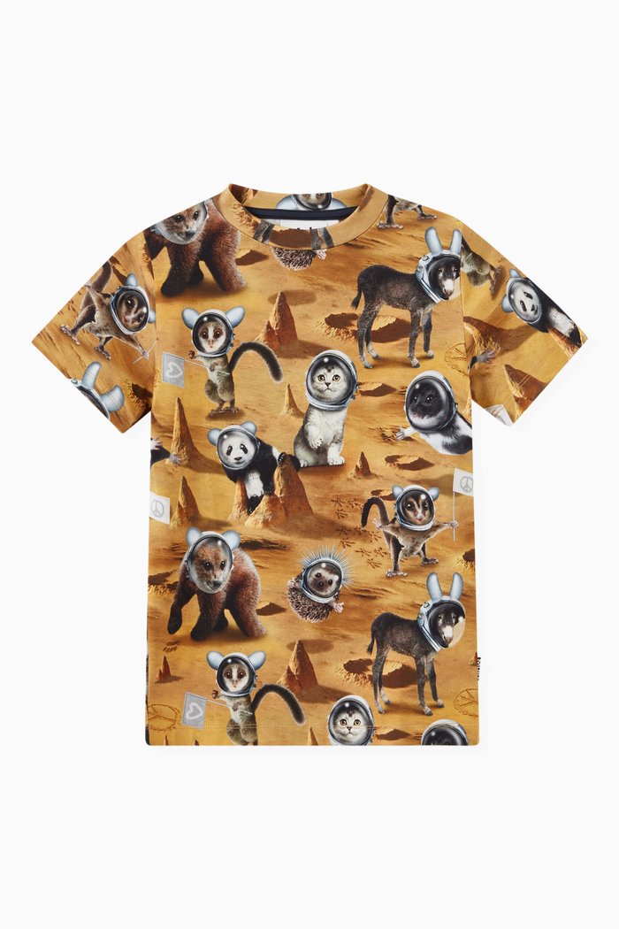 

Ralphie Space T-shirt in Organic Cotton, Yellow