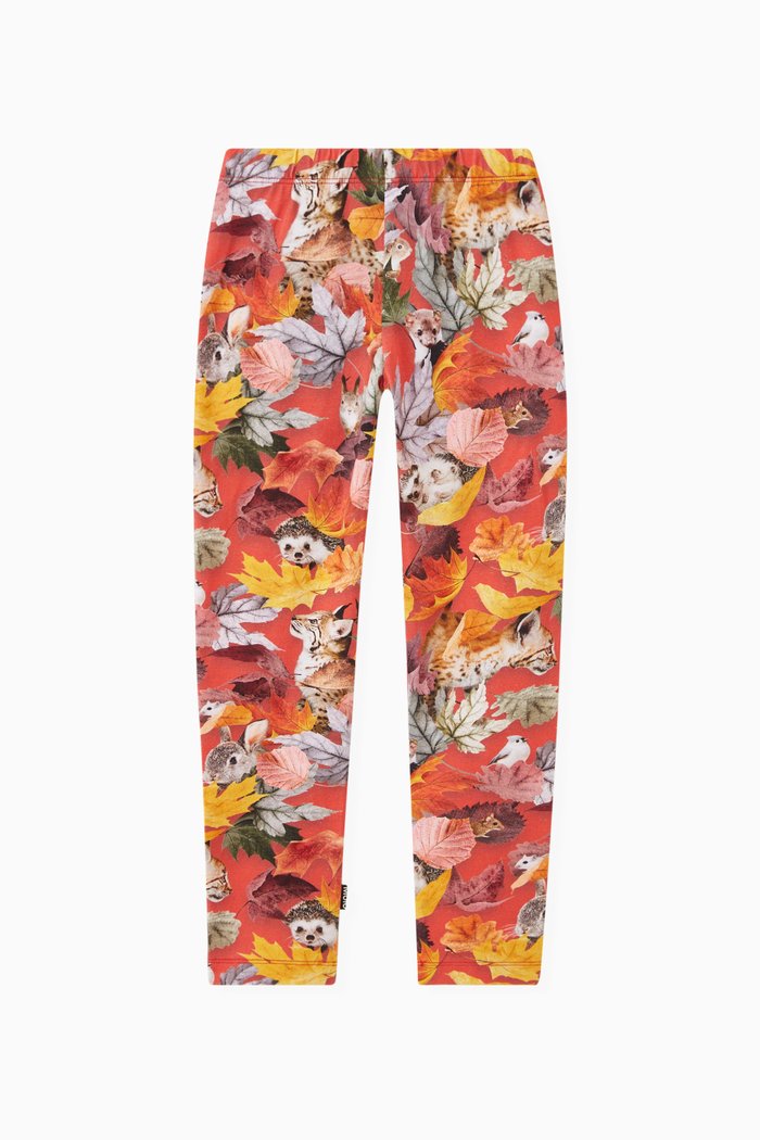 Forrest Print Leggings in Cotton, Pink
