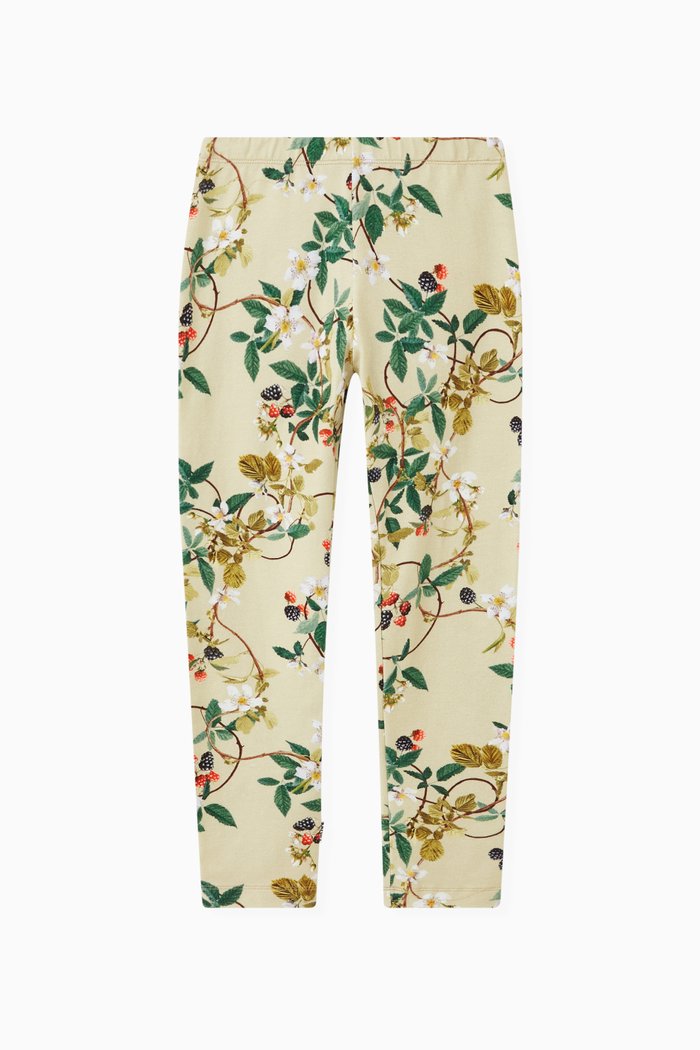 

Berry Print Leggings in Cotton, Green