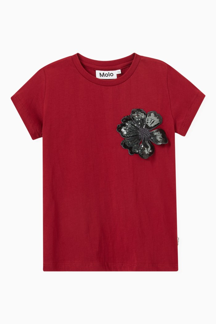 Ranva T-shirt in Organic Cotton, Red