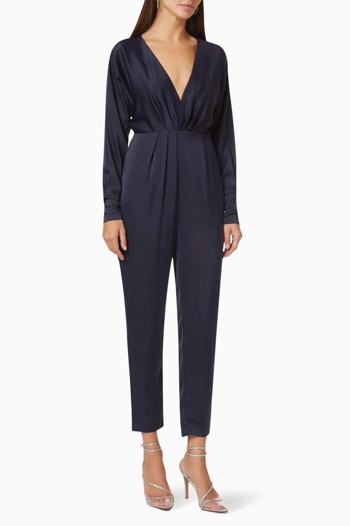 

Liberty Jumpsuit in Satin, Blue