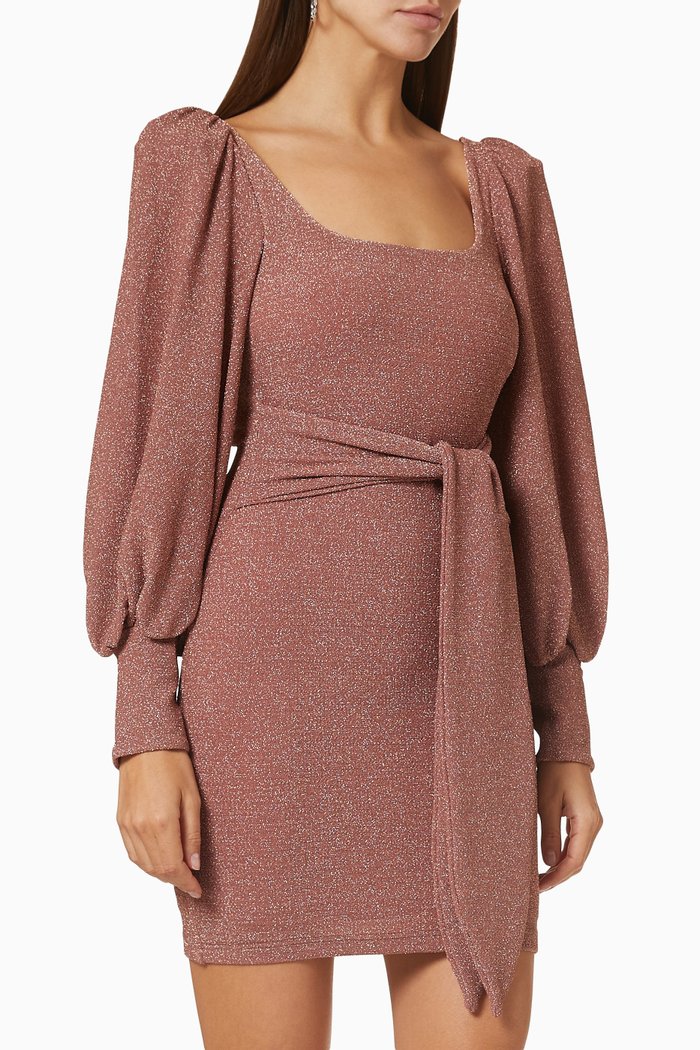 

Monroe Puff Sleeve Dress, Rose gold