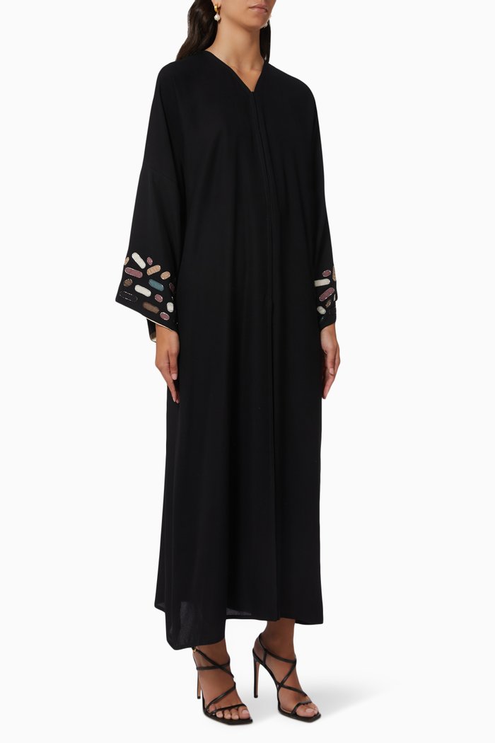 

Embellished Abaya, Black