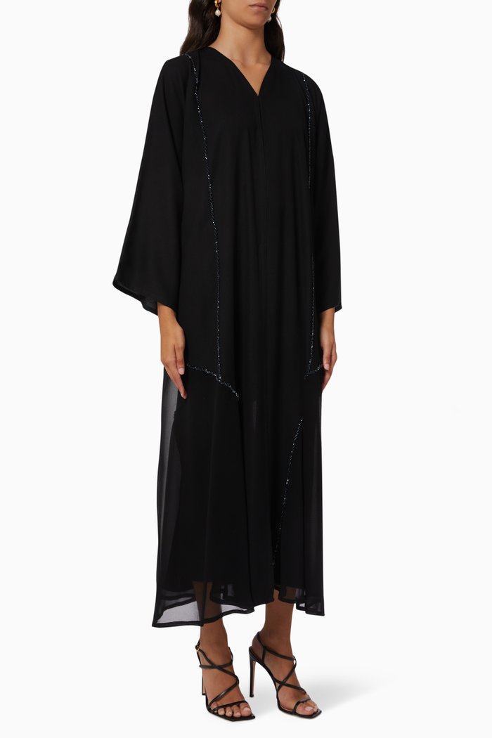 

Embellished Abaya, Black