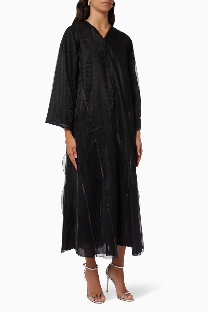 

Bead Embellished Abaya, Black