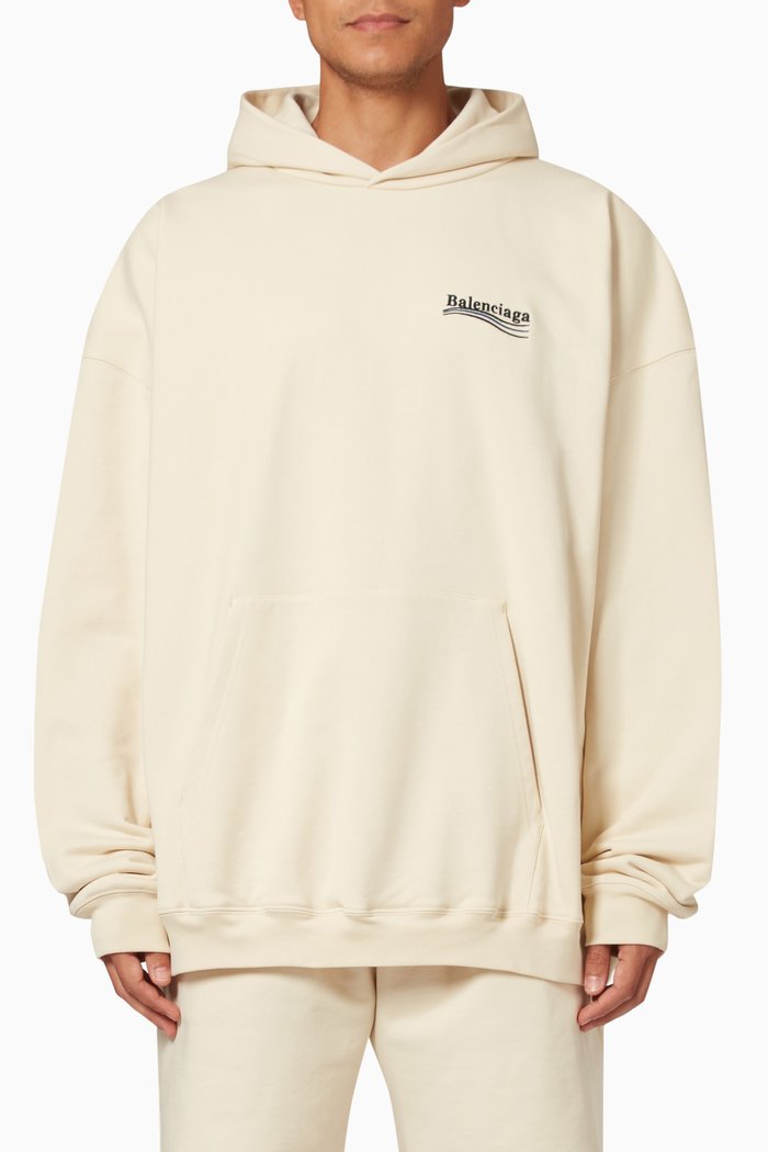

Political Campaign Large Fit Hoodie in Fleece, Neutral