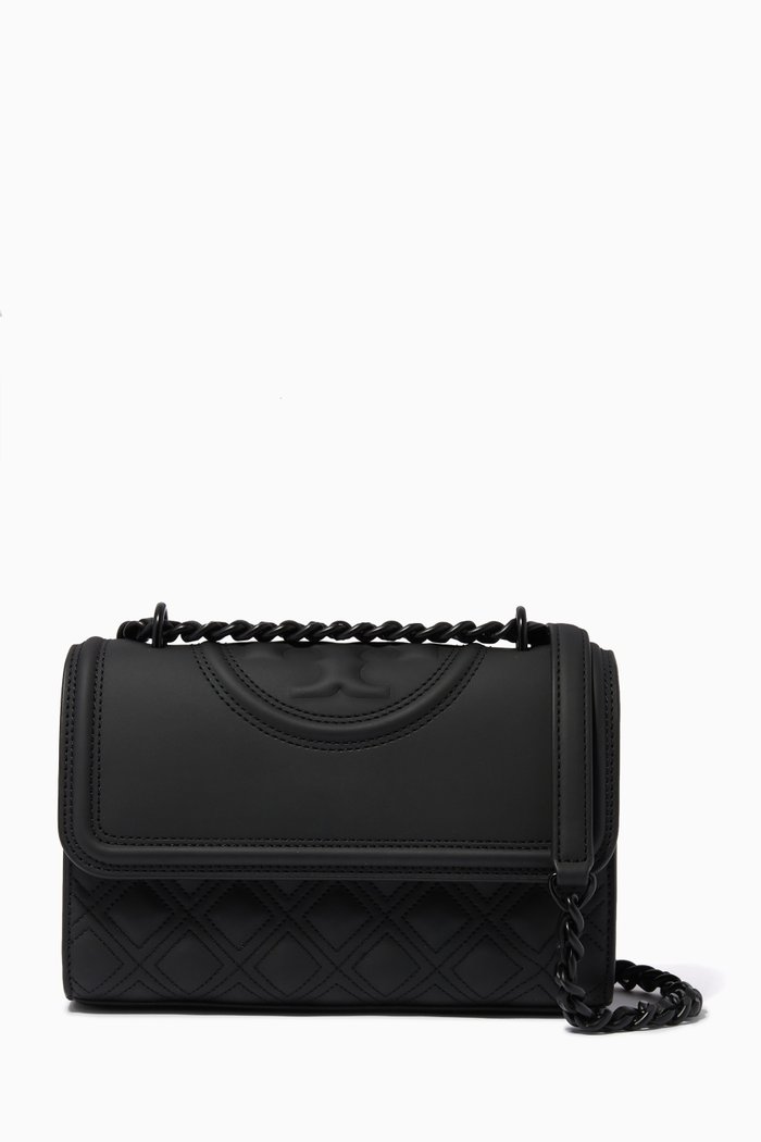 

Fleming Convertible Shoulder Bag in Matte PU, Black
