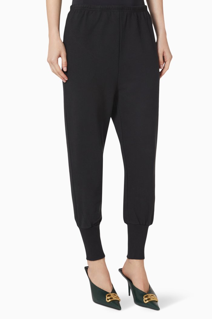 

Sporty B Tuck-in Sweatpants in Cotton Blend Fleece, Black