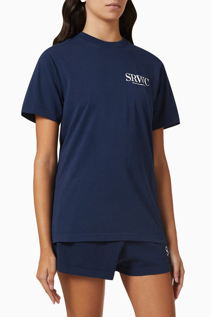 Upper East Side T-shirt in Cotton, Blue