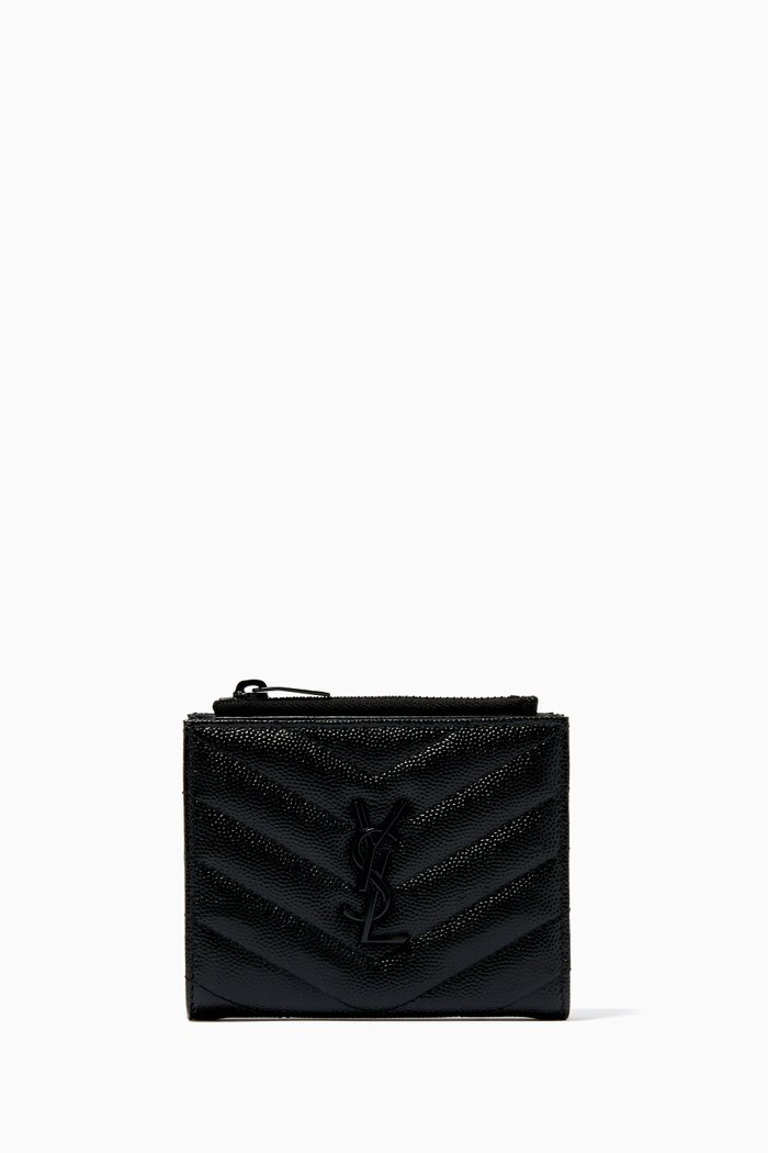 

Monogram Bi-Fold Wallet in Grain de Poudre Leather, Black