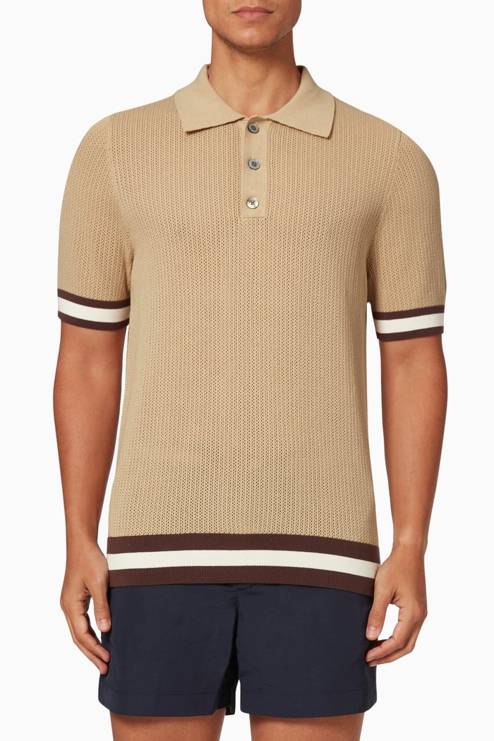

Quinn Polo Shirt in Cotton, Neutral