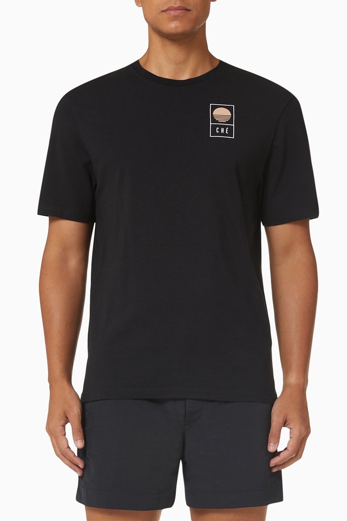 

Printed T-shirt in Organic Cotton, Black