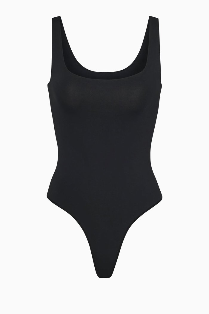 

Soft Smoothing Thong Bodysuit, Black