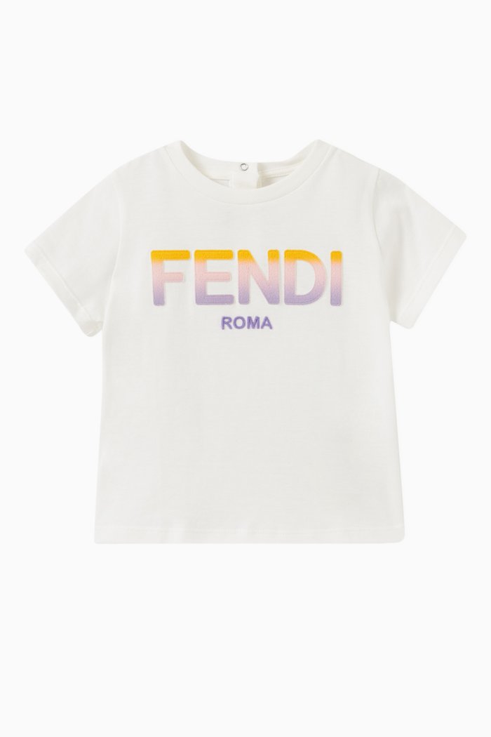 

Gradient Logo Patch T-shirt in Cotton Jersey, White