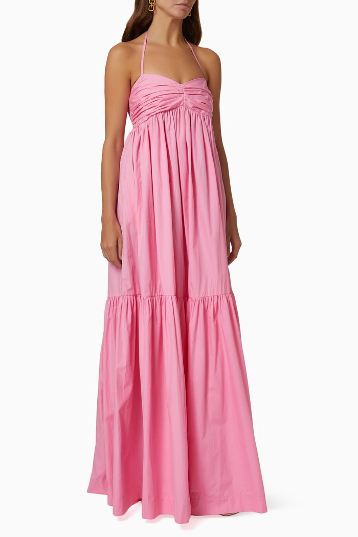 

Sweetheart Tiered Maxi Dress, Pink