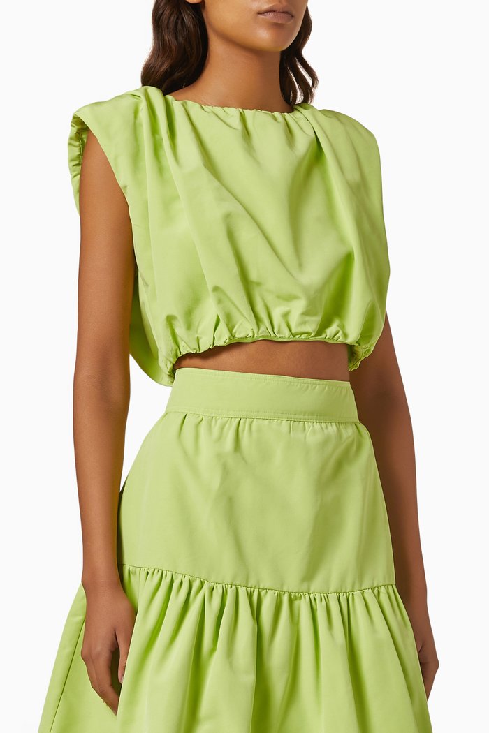 

Streamline Crop Top in Fabric, Green