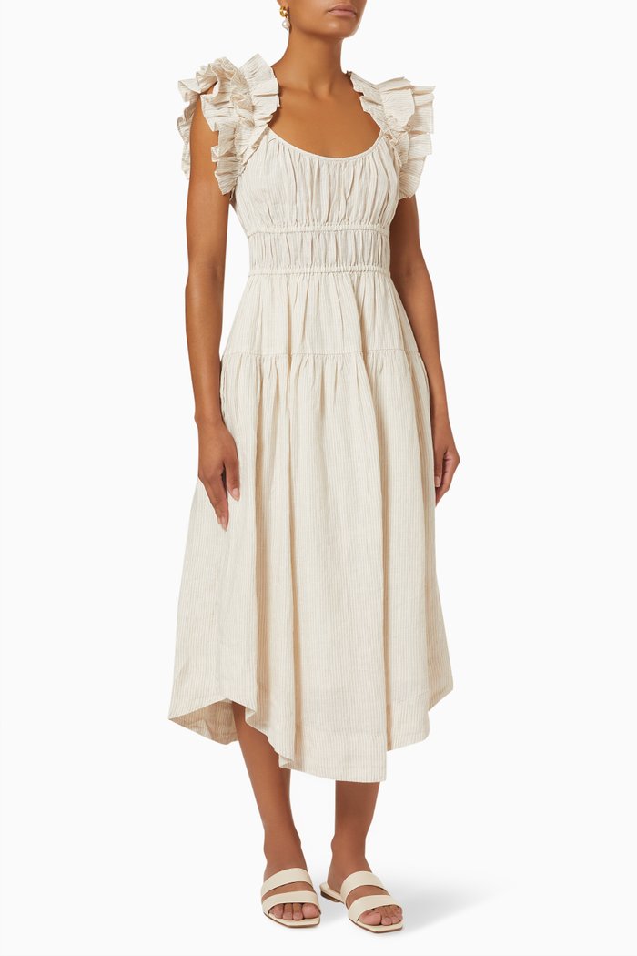 

Rissa Dress in Linen, Neutral