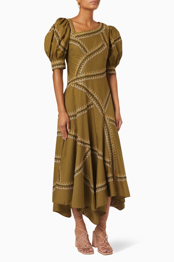 

Uma Dress in Cotton, Green