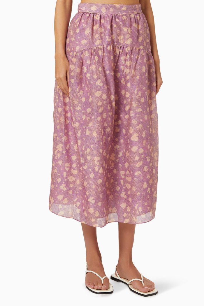 

Gia Midi Skirt, Purple