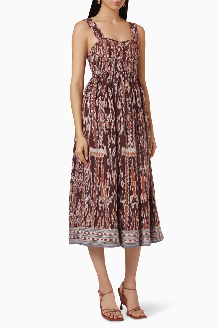 

Jade Dress in Cotton, Brown