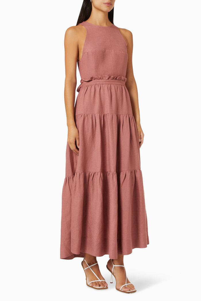 

Vega Tie Back Midi Dress, Pink