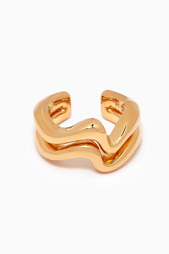 

Squiggle Curve Ear Cuff in 18kt Gold-plated Vermeil
