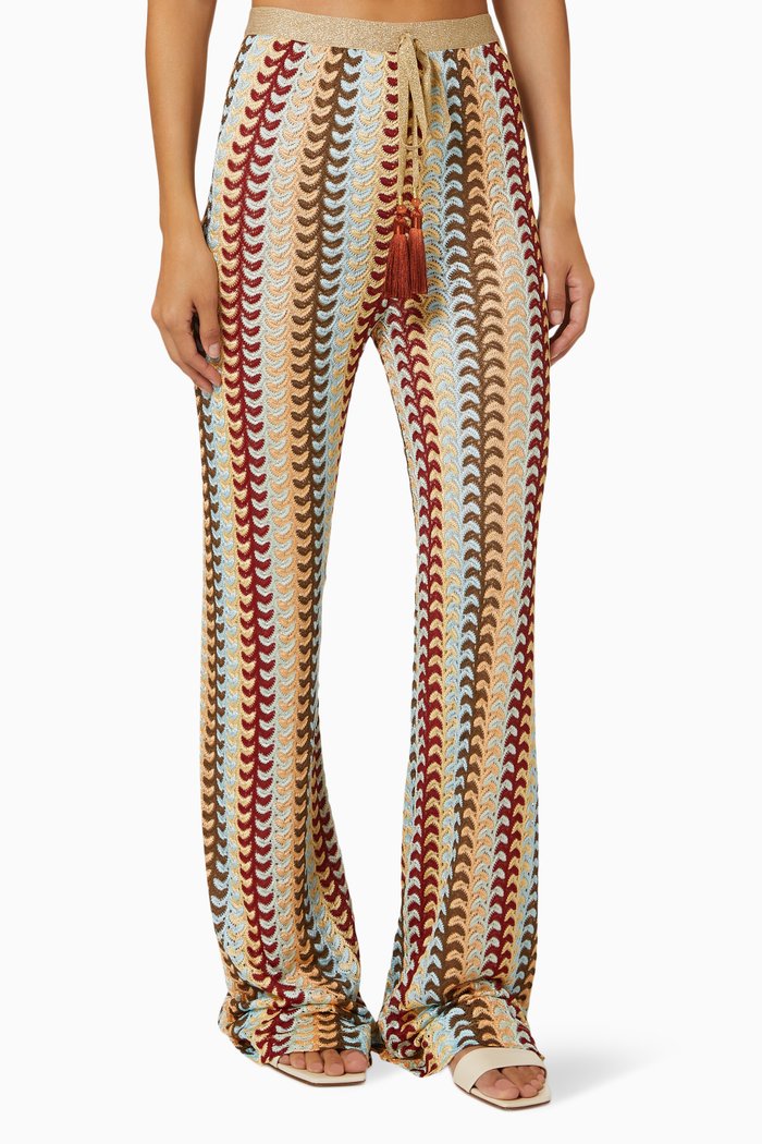 Boe Chevron Knit Pants, Multicolour