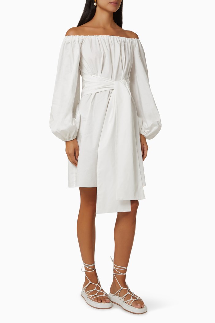 

Doriana Mini Dress in Cotton, White