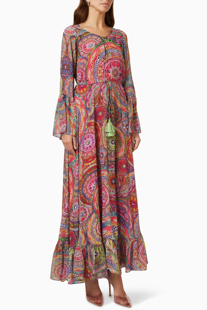 

Charisma Maxi Dress in Chiffon, Multicolour