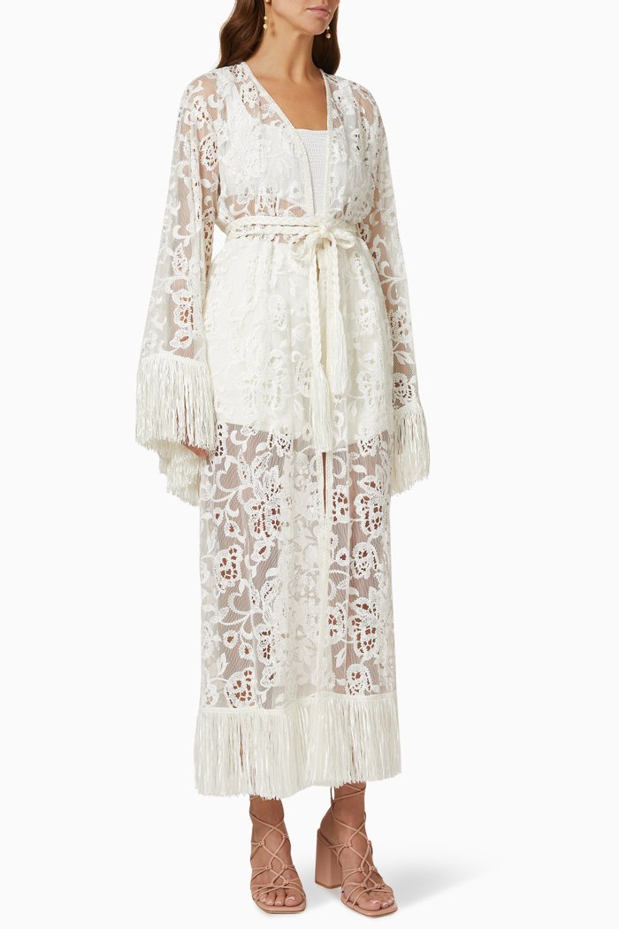 

Nabi Duster in Macramé, White
