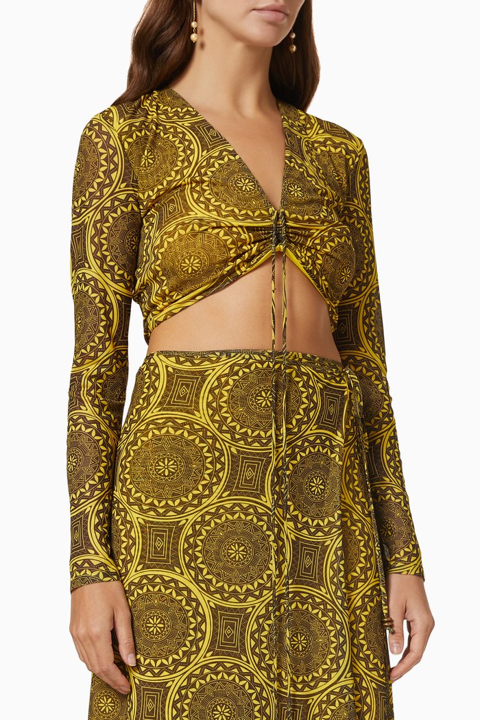 

Rizari Mesh Crop Top, Yellow