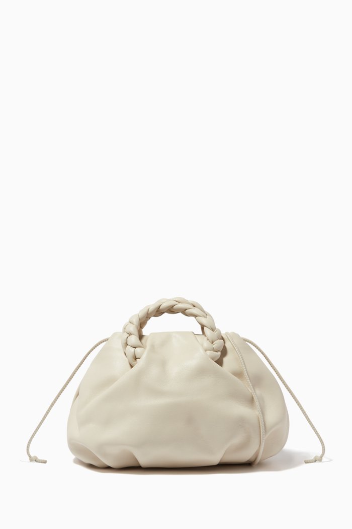 

Bom Braided Tote Bag in Calf Leather, Neutral