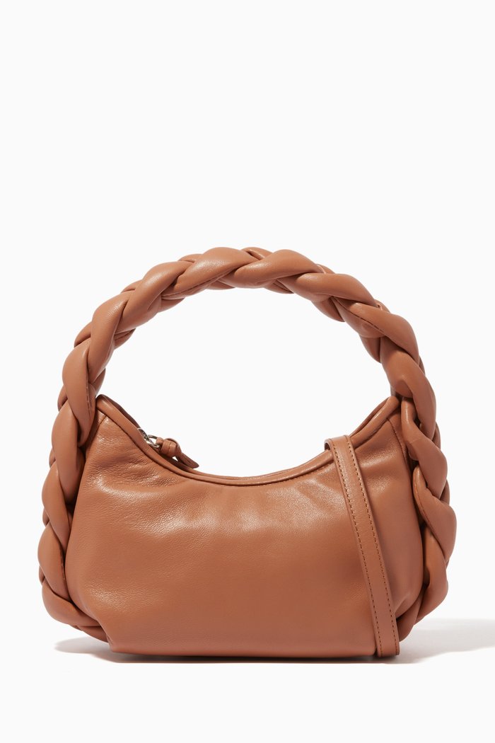 

Espiga Mini Top Handle Bag in Leather, Neutral