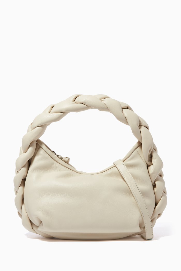 

Espiga Mini Top Handle Bag in Leather, Neutral