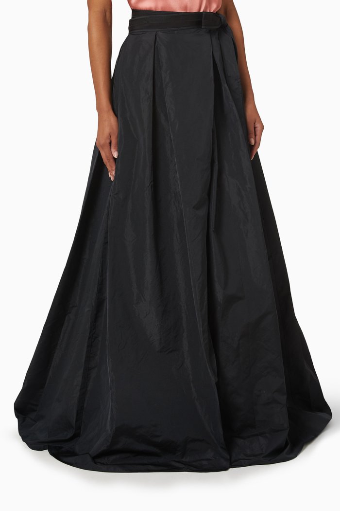 

Nocepesca Maxi Skirt in Taffeta, Black