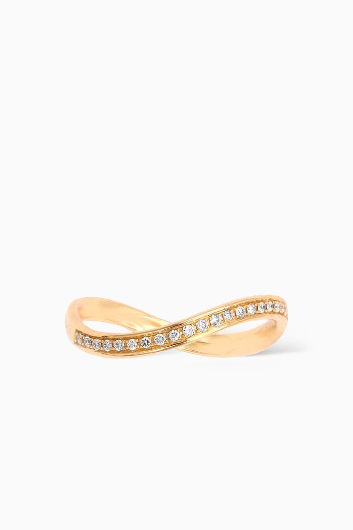 

Infinity Diamond Studded Midi Ring in 18k Yellow Gold
