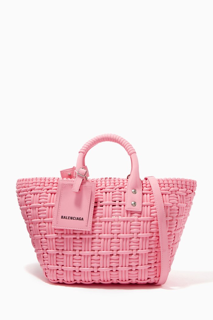 

Bistro XS Basket in Varnished Faux Calfskin, Pink