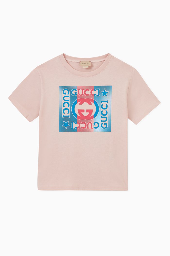 

Square Logo-printed T-shirt in Cotton, Pink