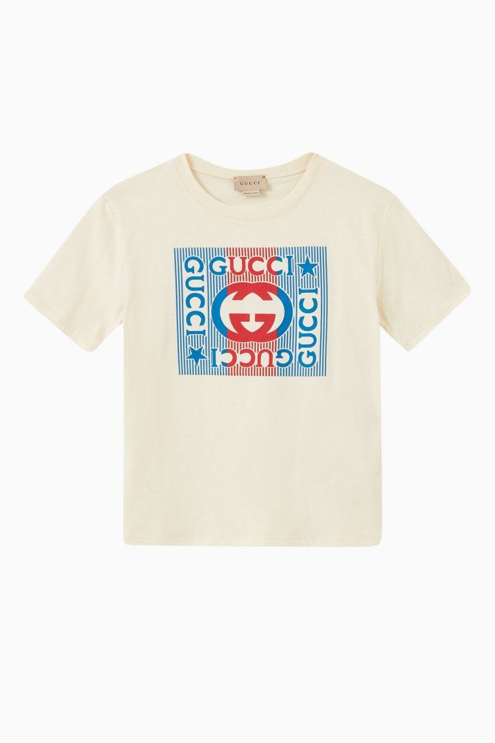 

Square Logo-printed T-shirt in Cotton, Neutral